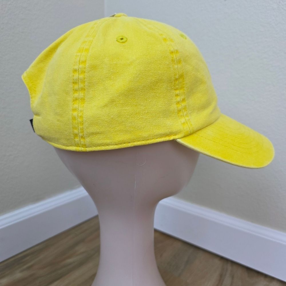 ☔️🩵NWT Yellow Unisex Cotton Low Profile Adjustable Baseball Hat - Picture 7 of 12